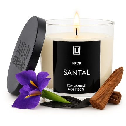 Jasmine, Oud & Sandalwood Scented Soy Blend Jar Candle, 9 Oz.