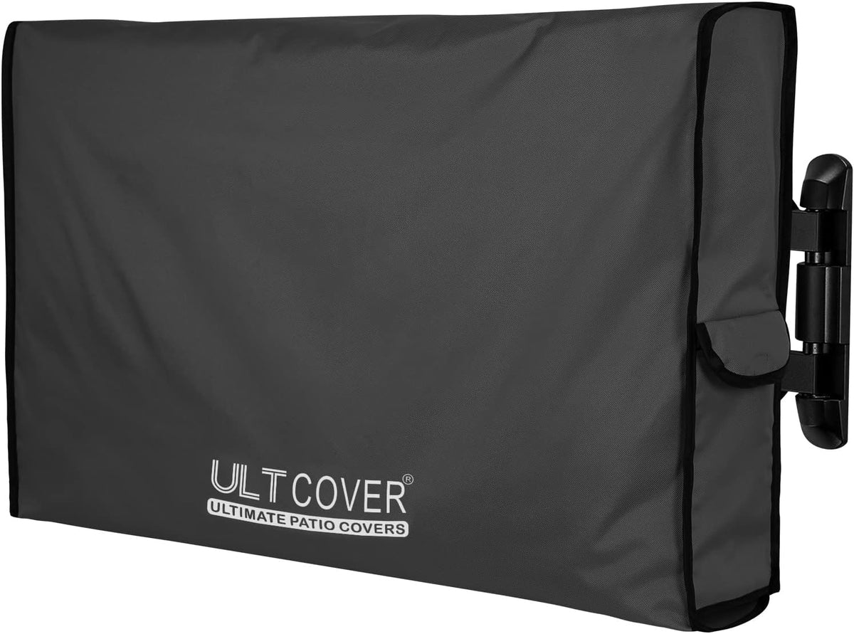 Waterproof Outdoor TV Cover for 28-32 inch Outside Flat Screen Televisions with Mounts and Stands, Black