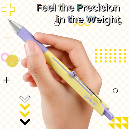 Solati Gel Pens, 5PCS 0.5mm Fine Point Smooth Writing Black Ink Pens, Cute Color Blocking Design with Rolling Clip, Quick Dry Writing Pens for School, Office & Gifts (Z3 5PCS Contrast Color)