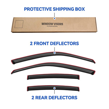 in-Channel Window Visors Rain Guards for 2011-2023 Dodge Charger