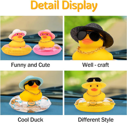 Car Rubber Duck 2Pcs Duck Car Decoration Dashboard Car Ornament for Car Dashboard Decoration Accessories - photo 2