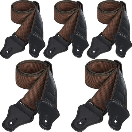 WOGOD Guitar Strap -5 Pack Acoustic Electric Bass Guitar Straps