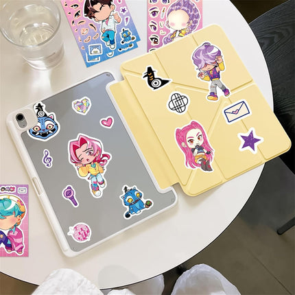 32Pcs Demon Hunters Stickers, Korean Idol DIY Dress-Up Stickers, Waterproof Vinyl Stickers for Laptop Phone Skateboard Water Bottle, Cute Korean Fashion Gift for Kpop Fans