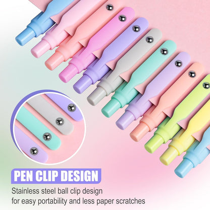 Gel Pens, 12 Pcs 0.5mm Fine Point Aesthetic Pens, Quick Dry No Smudge, Smooth Writing Comfortable Grip - photo 2