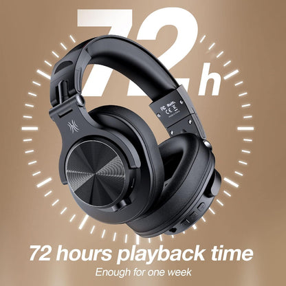 Bluetooth Over Ear Headphones, Wireless Headphones with 72H Playtime, Hi-Res, Built-in Mic, 3.5mm/6.35mm - photo 3