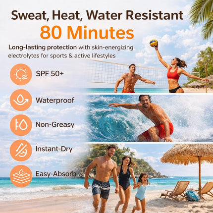 Eau Solaire Sun Secure SPF50 Spray, Lightweight Sun Protection Mist,6.7oz