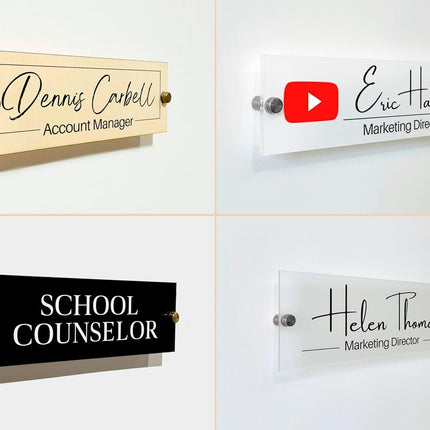 clicked craft Wall Sign Name Plate - Door Name Plate Office Gifts Executive Sign Wall Plate Graduation Personalized Sign