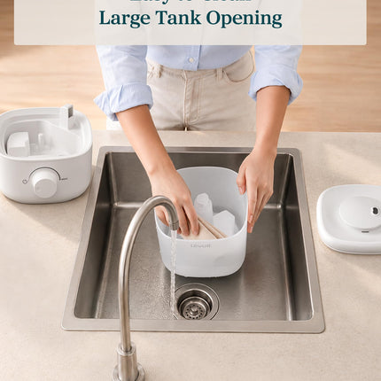 Top Fill Humidifiers for Bedroom, 2.5L Tank for Large Room, 25dB