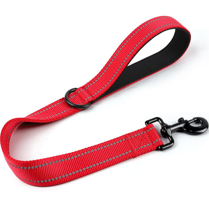 Short Dog Leash for Close Control & Training, 18", Black