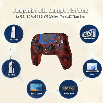 Wireless Controller for PS5, Compatible With PS5/Pro/Slim/PC, Bluetooth Gaming Controller with Hall - photo 2