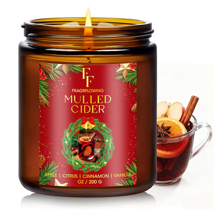 Fall Candles Set, 4 Pack Candles for Home Scented Natural Soy Wax, Autumn Gifts Set for Women Men, Fall Fragrance of Pumpkin/Cinnamon/Vanilla Cupcake/Apple