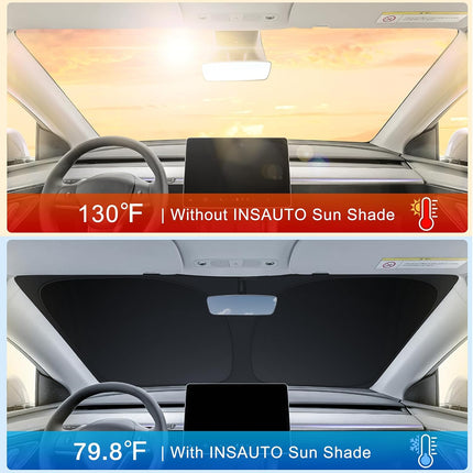 INSAUTO Custom Fit Windshield Sun Shade Accessories for Chevrolet/Chevy Express 1995-2026, Foldable Front Window Sunshade, UV & Heat Reflector, Keeps Interior Cool, Includes Storage Bag