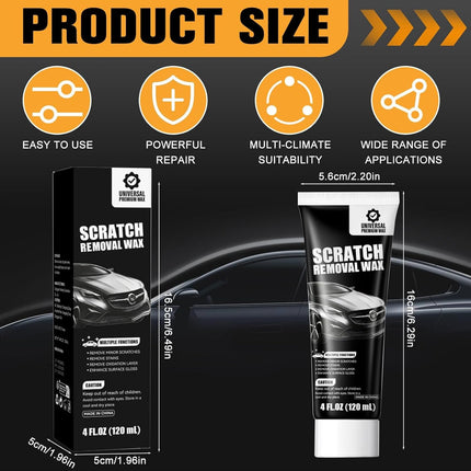 2Pcs Car Scratch Remover Wax, Universal Premium Polishing Compound for Deep Scratches, with two Sponge, Scratch Removal Wax(120 ML)