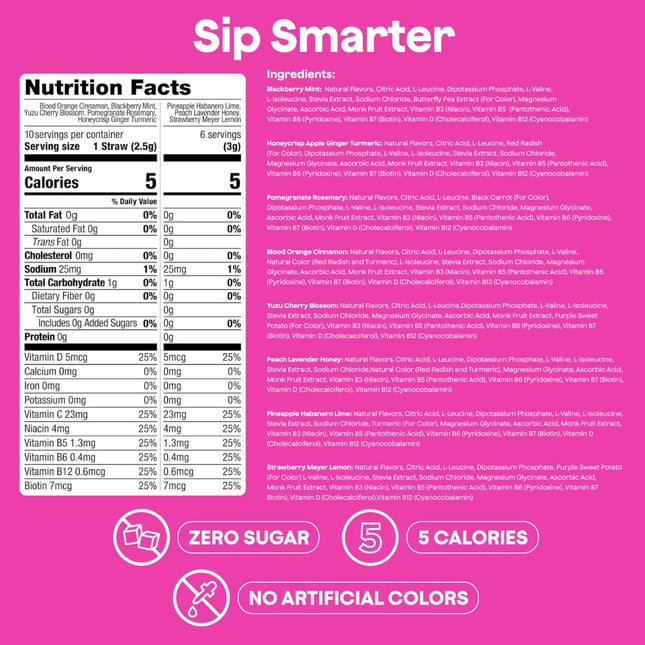 Twyst Craft Cocktail & Mocktail Mixer, Variety Pack, Low Calorie Drink Mix with Electrolytes, No Added Sugar, with Vitamins B, C & D and Biotin, 16 Single Serve Mixers