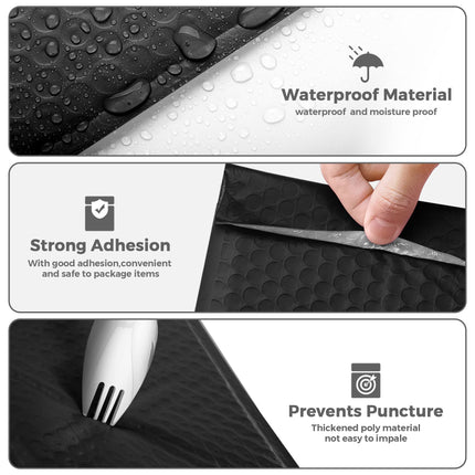 Bubble Mailers 8.5x12" Padded Envelopes Black 40 Pack Self Seal
