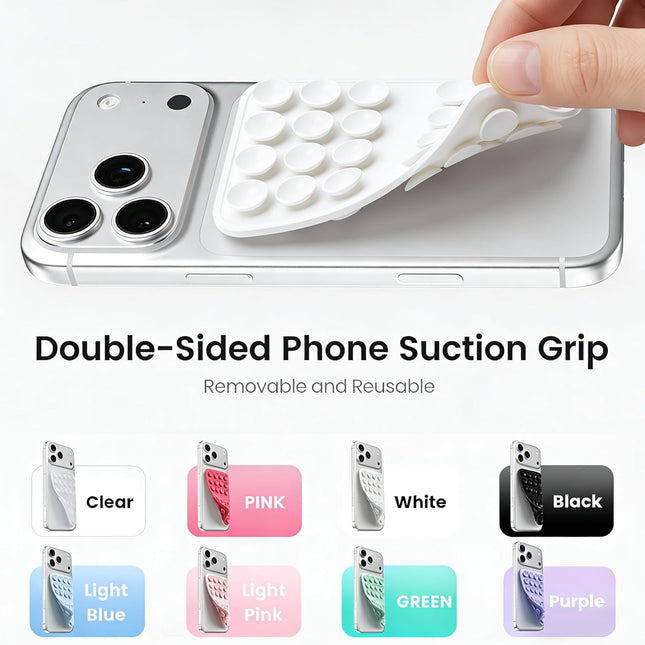 Upgraded Double Sided Silicone Suction Cup Phone Case Mount, Sticky Phone Grip Holder for Hands-Free - photo 2