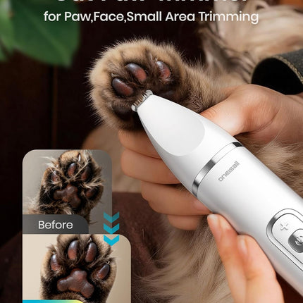 oneisall Quiet Cat Clippers for Matted Hair, 3 in 1 Cat Grooming Kit with LCD Display, Cat Hair Trimmer for Paw Trimmer, 3 Speed, Cordless, IPX7 Waterproof Pet Clippers for Butt, Paw, Back, Ear, Face