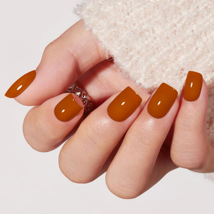 French Tip Press on Nails Short Square, Pink White Fake Nails