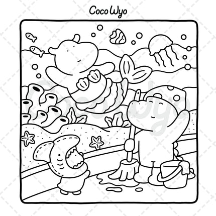Little Cuddles: Coloring Book for Adults and Teens Featuring Cute Animal Friends for Relaxation (Cozy & Cute Coloring)