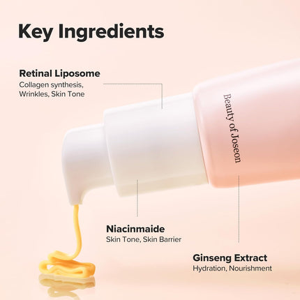 Beauty of Joseon Revive Eye Serum with Retinal Niacinamide Correction for Puffy Eye Bags Fine Lines Dark Circles Wrinkles, Korean Skin Care 30ml, 1.01 fl.oz