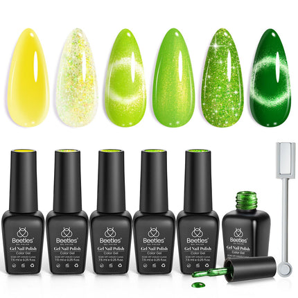 Jelly Gel Nail Polish Set, 6 Colors
