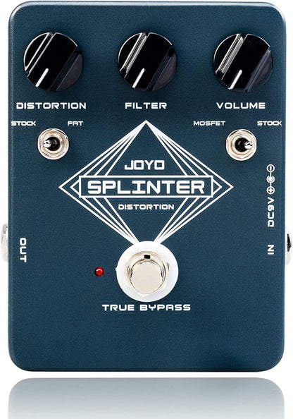 Analog Distortion Guitar Pedal with FAT/MOSFET Toggle