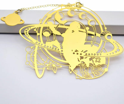 Metal Bookmark Gift - Astronaut and Moon Phases - photo 5