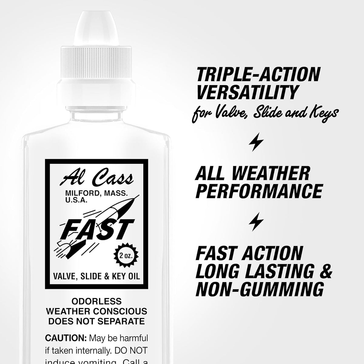 Fast Valve, Slide & Key Oil for Brass Instruments | 2 oz Bottle - photo 2