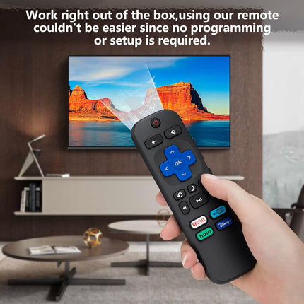 Replacement Remote Control Only for All Roku TV, Compatible for TCL Roku/Hisense Roku/Onn Roku Series Smart TVs (Not for Roku Stick and Box)