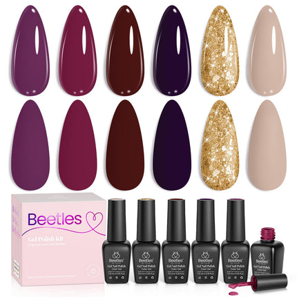 Jelly Gel Nail Polish Set, 6 Colors