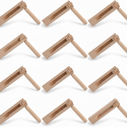 12 Pack Matracas Mexicanas Noise Maker, Wooden Spinning Ratchet Noise Makers for Soccer Football Sporting Events, Graduation and Cinco De Mayo Celebrations