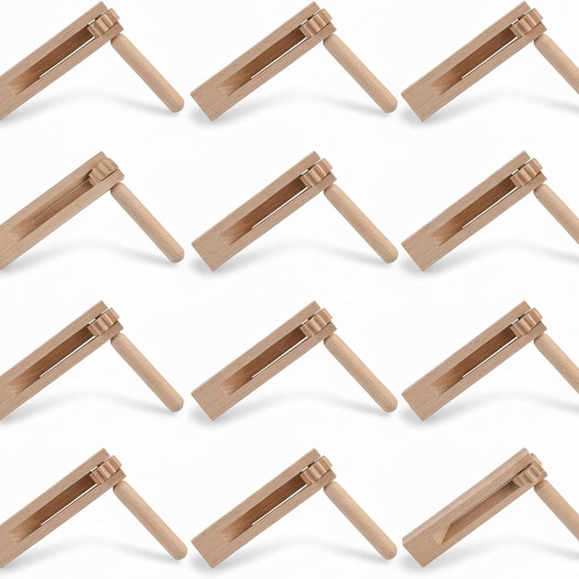 12 Pack Matracas Mexicanas Noise Maker, Wooden Spinning Ratchet Noise Makers for Soccer Football Sporting Events, Graduation and Cinco De Mayo Celebrations