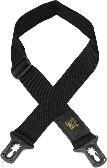 Black Polypropylene Guitar Strap, Adjustable 41-72 in. - photo 3