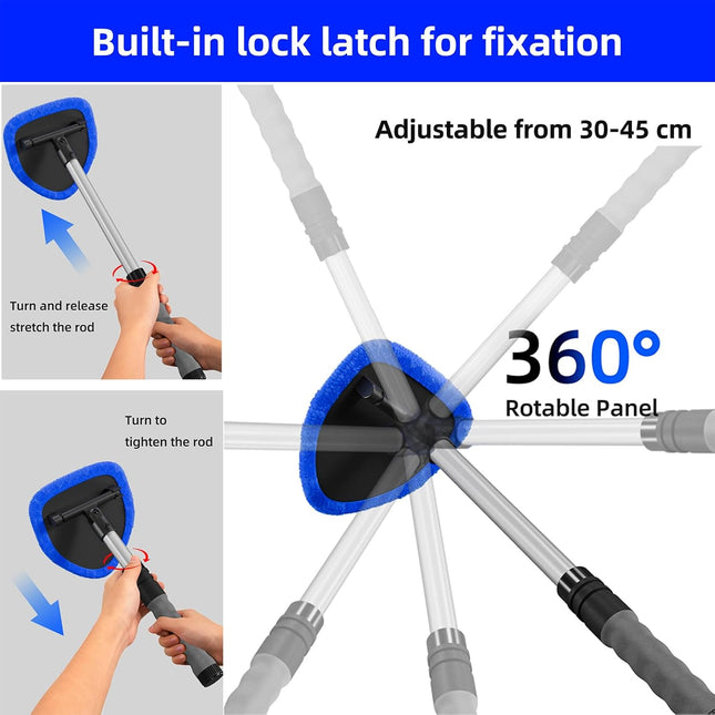 Windshield Cleaning Tool, Car Window Cleaner Windshield Cleaner with 4