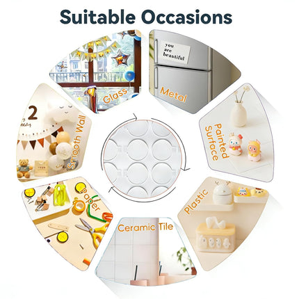 Versatile Double-Sided Adhesive dots, Ideal for Making Posters, car Toys, DIY Crafts, Decorations, Party Balloons, and More. (100, 0.78IN-Diameter)