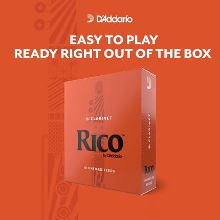 D’Addario Woodwinds - Rico Bb Clarinet Reeds - RCA0315 - Strength 1.5, 3-pack