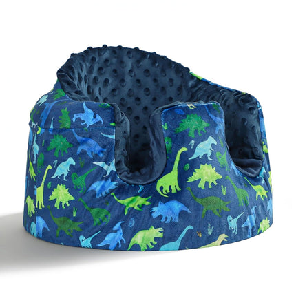 TANOFAR Baby Seat Cover Compatible with Bumbo Seat and Nuby Seat, Removable Breathable Baby Floor Seat Cover for Boys and Girls, Seat Not Included (Blue Dinosaur)