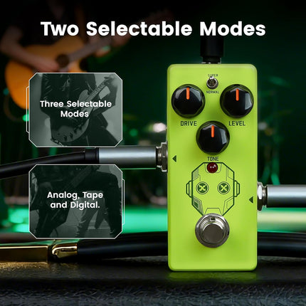 SORAN JOD-01 Super Drive Overdrive Mini Pedal for Electric Guitar, Two Selectable Modes, Analog Overdrive Pedal, Classic Green Overdrive Circuit with Super Mode Boost, True Bypass for Pedal Board