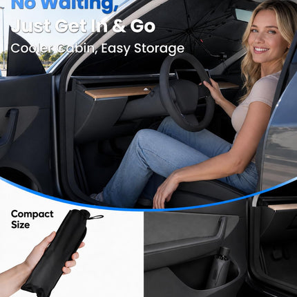Windshield Sun Shade Umbrella: Custom Fit for Toyota-Camry 2000-2026