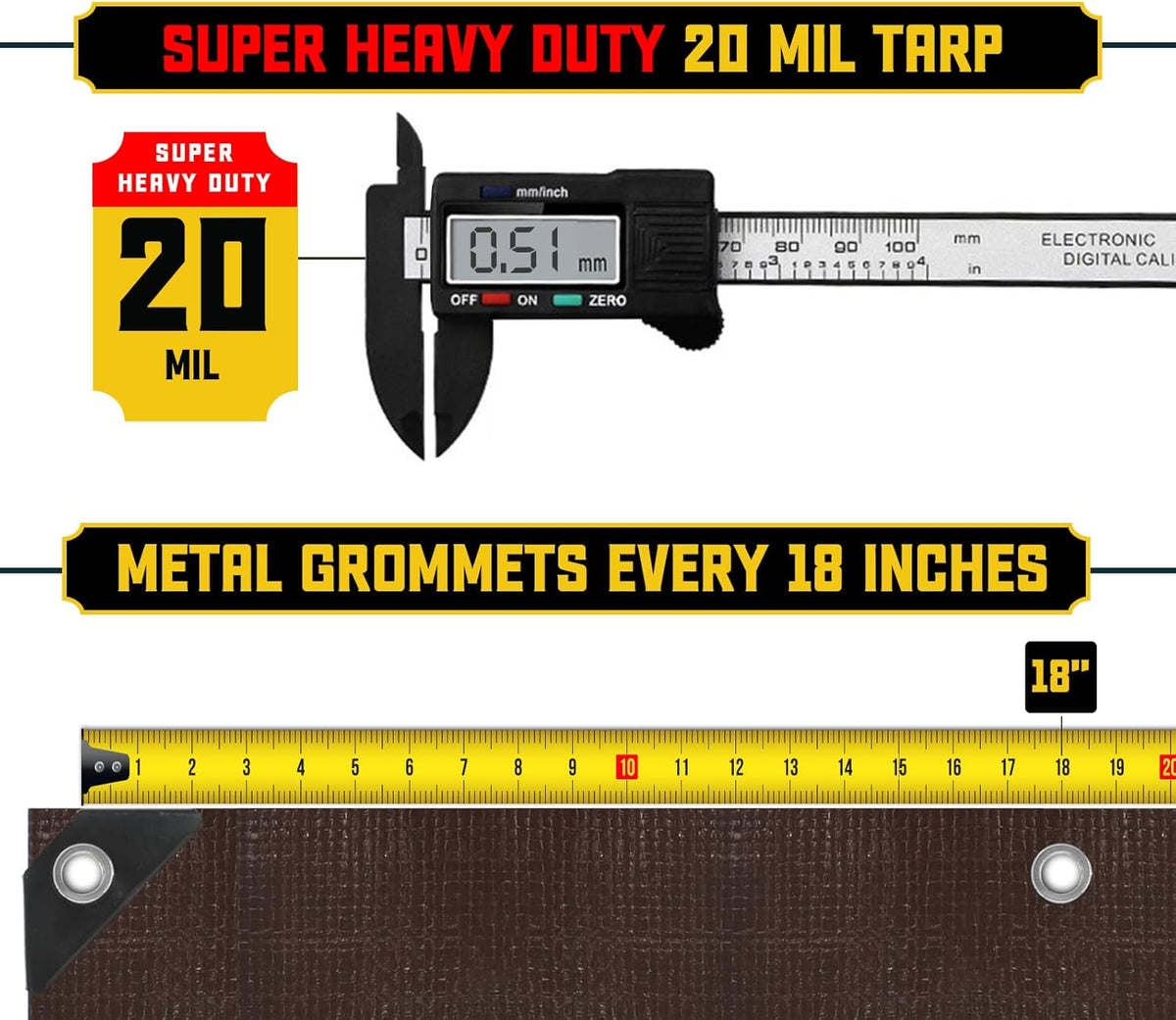 Extreme Heavy Duty 20 Mil Tarp Cover, Waterproof - photo 2