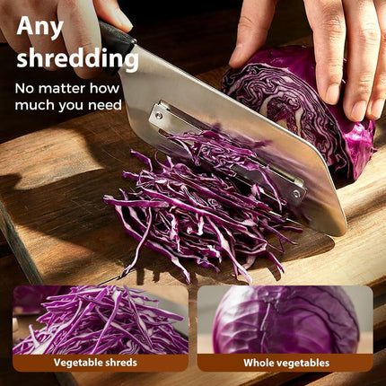 Cabbage Shredder for Coleslaw, 2026 Upgraded Stainless Steel Cabbage Slicer, Lettuce Shredder for Kitchen, Fruit, Vegetable (1, Black)