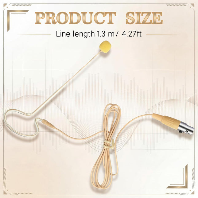 In Ear Back Electric Headset Microphone Mini XLR 3 Pin TA3F Plug Mic