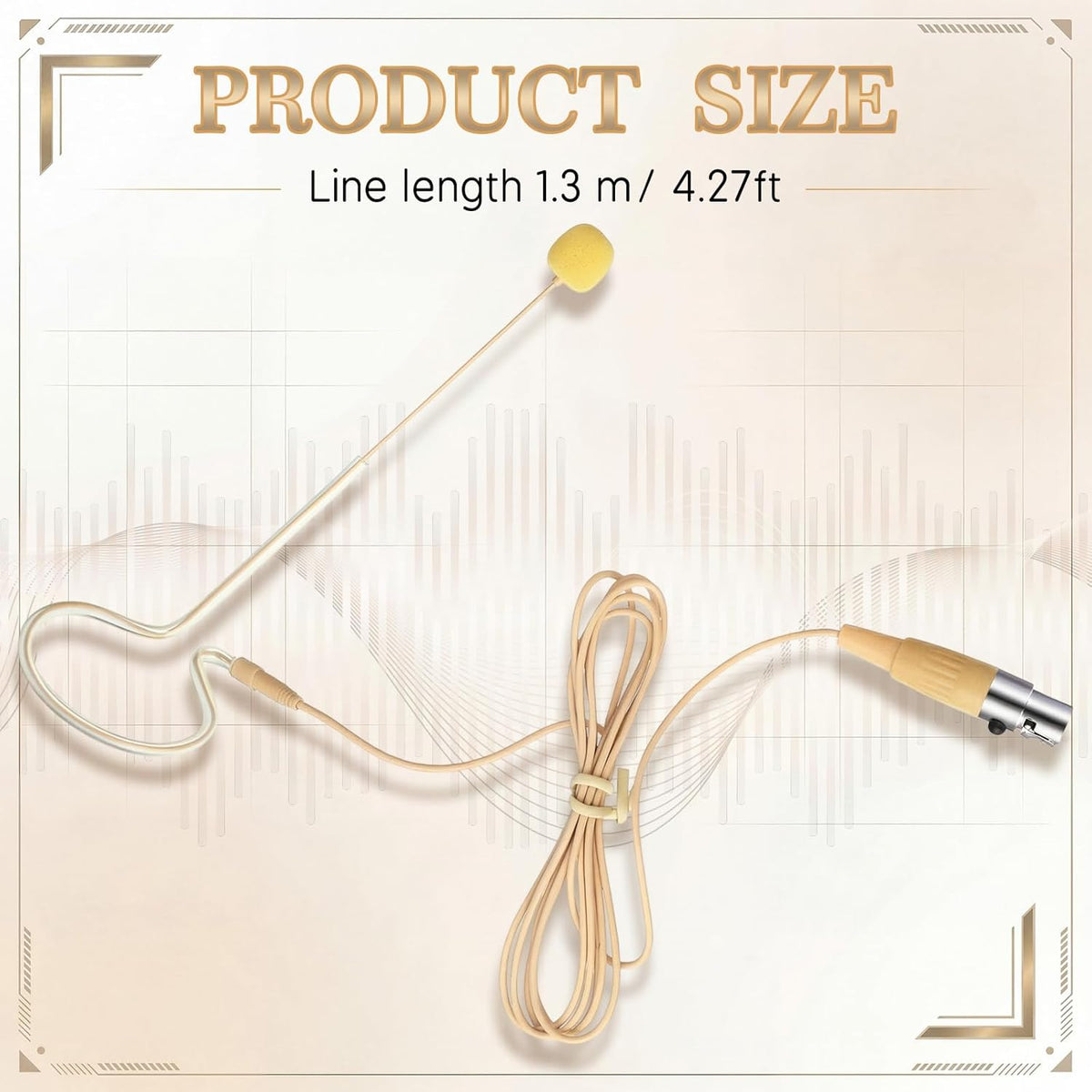 In Ear Back Electric Headset Microphone Mini XLR 3 Pin TA3F Plug Mic - photo 2