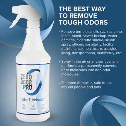 Eliminador de olores de fuerza comercial, desodorizante de ambiente y ambientador, spray con gatillo, 32 oz