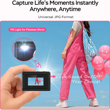 Mini Camera 1080P HD Video Recorder – Keychain Digital Camcorder with 64GB Card, 0.96" HD Display, Long Battery Life, Ultra-Portable Tiny Camera for Travel/Vlog/Night Shots, Ideal Gift, Black
