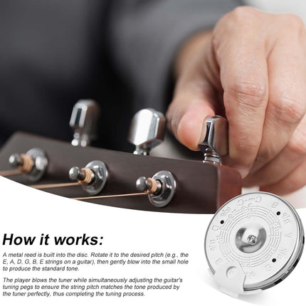 2pcs 13 Tone Pitch Pipe, High Sensitivity Chromatic C-C Scale Pitch Pipe Tuner Music Tuning Accessories for Guitar Bass Violin Cello Ukulele Singers & More