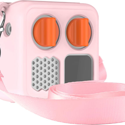 Geiomoo Silicone Case for YOTO Mini (2024 Edition), Soft Flexible Scratch Resistant Protective Cover with Lanyard (Pink)