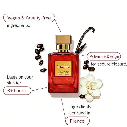 Yowllow- Ambery Vanilla - Eau de Parfum- Inspired by Y.SL's Bl.ack Op.ium- 1.7 FL/OZ (50ML)-Women Long-Lasting & Pure Perfume Fragrance Spary