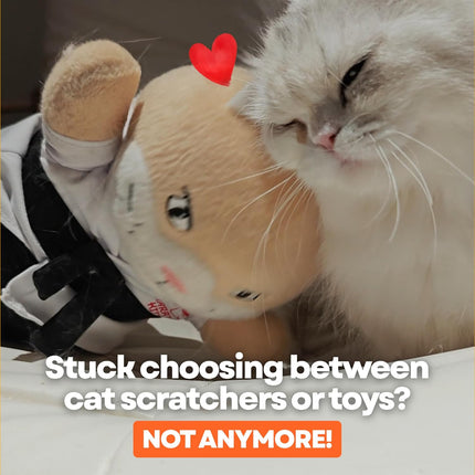 KARATE KITTY Cat Puppet Toy with Arm Sleeve – Boxing & Arm Wrestling Glove for Cats with Realistic Movements, Catnip Pocket & Crinkle Ears