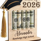 Graduation Gifts Class of 2026 Money Holder - Custom Name & School